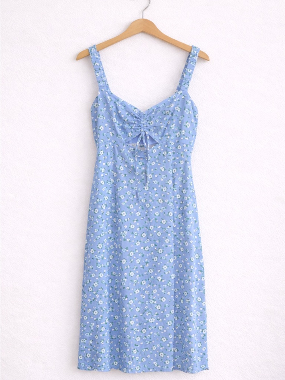 Aeropostale Light Blue Floral Tie-Front Sundress Spring Summer